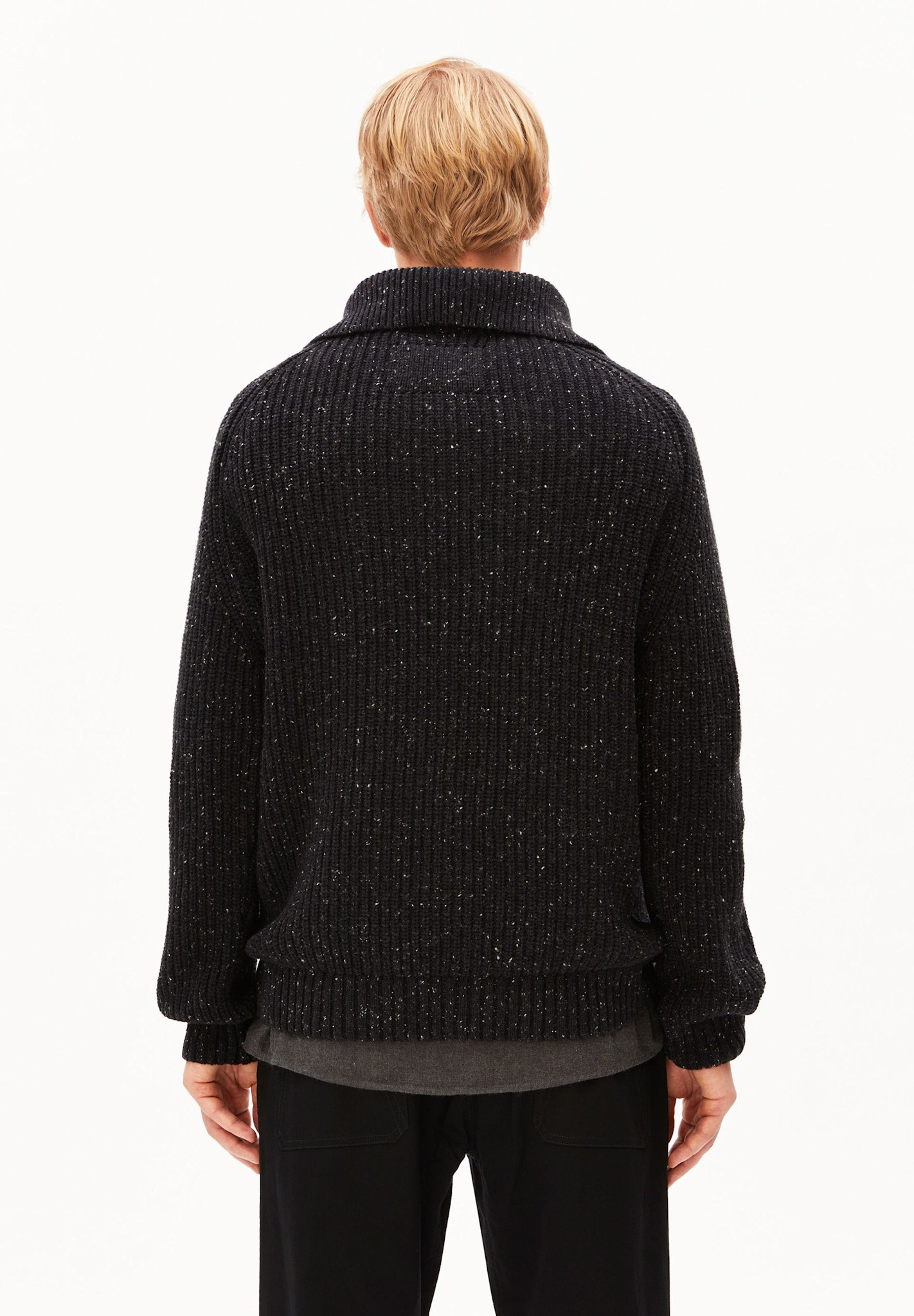 Armedangels Armedangels, Troyer Tweed Knit, black, S