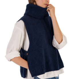 Les Racines du Ciel Les Racines du Ciel, Jenny Collar Tank Top, blue chine, XS