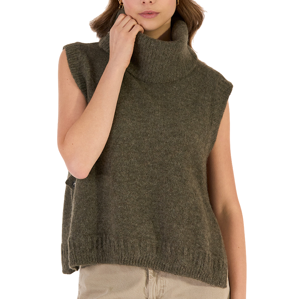 Les Racines du Ciel Les Racines du Ciel, Jenny Collar Tank Top, kaki chine, M