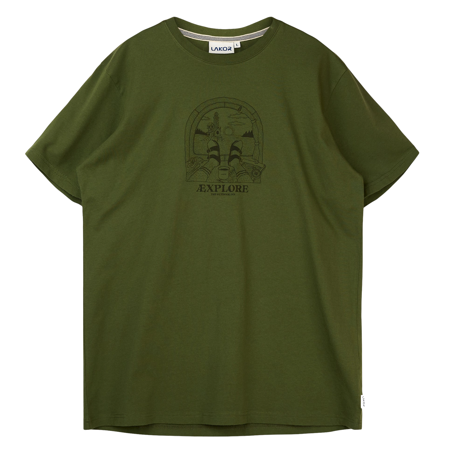 Lakor Lakor, Looking Out T-Shirt, riffle green, XL