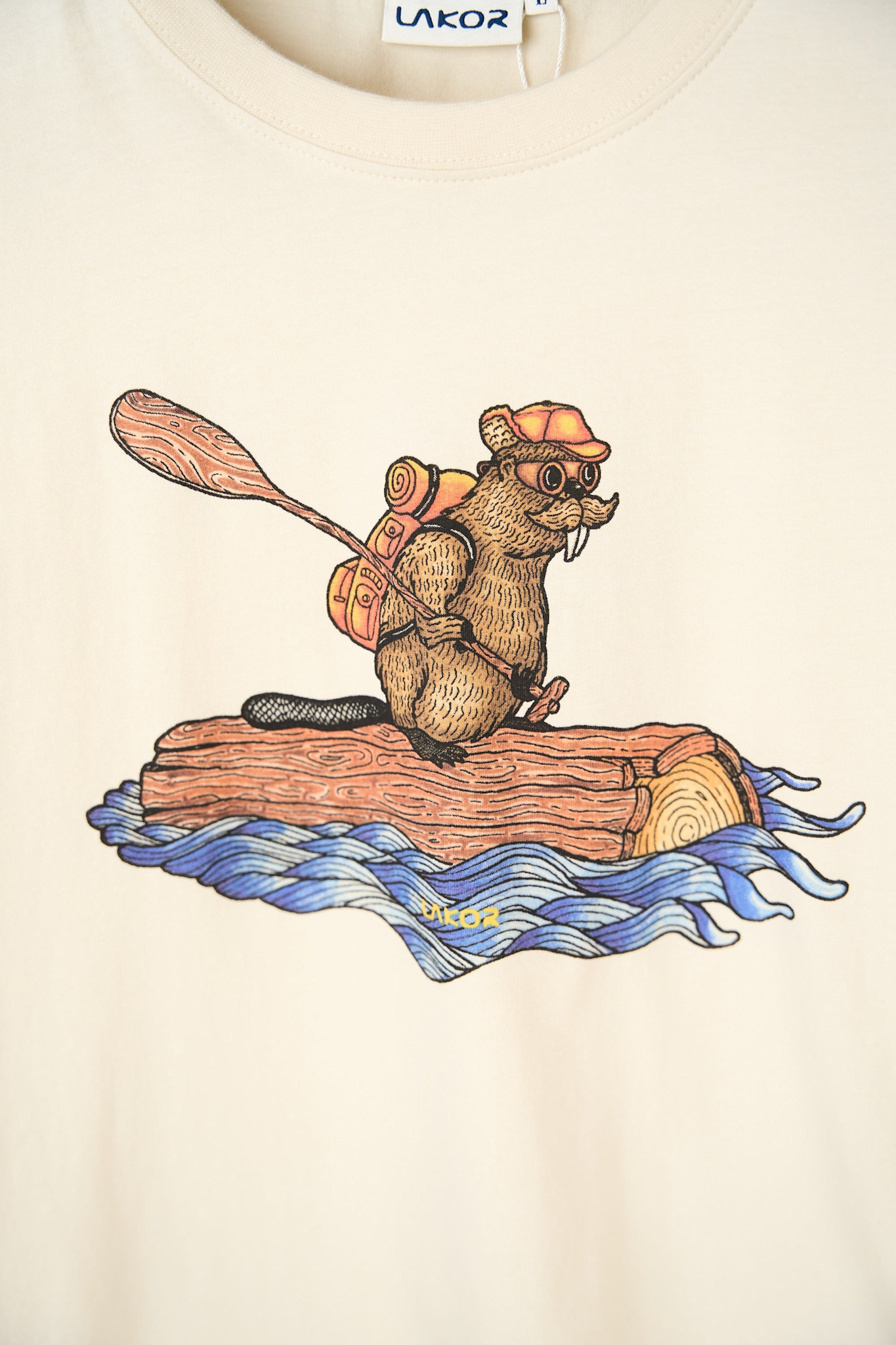 Lakor Lakor, Beaver Rafting T-Shirt, rainy day, XL