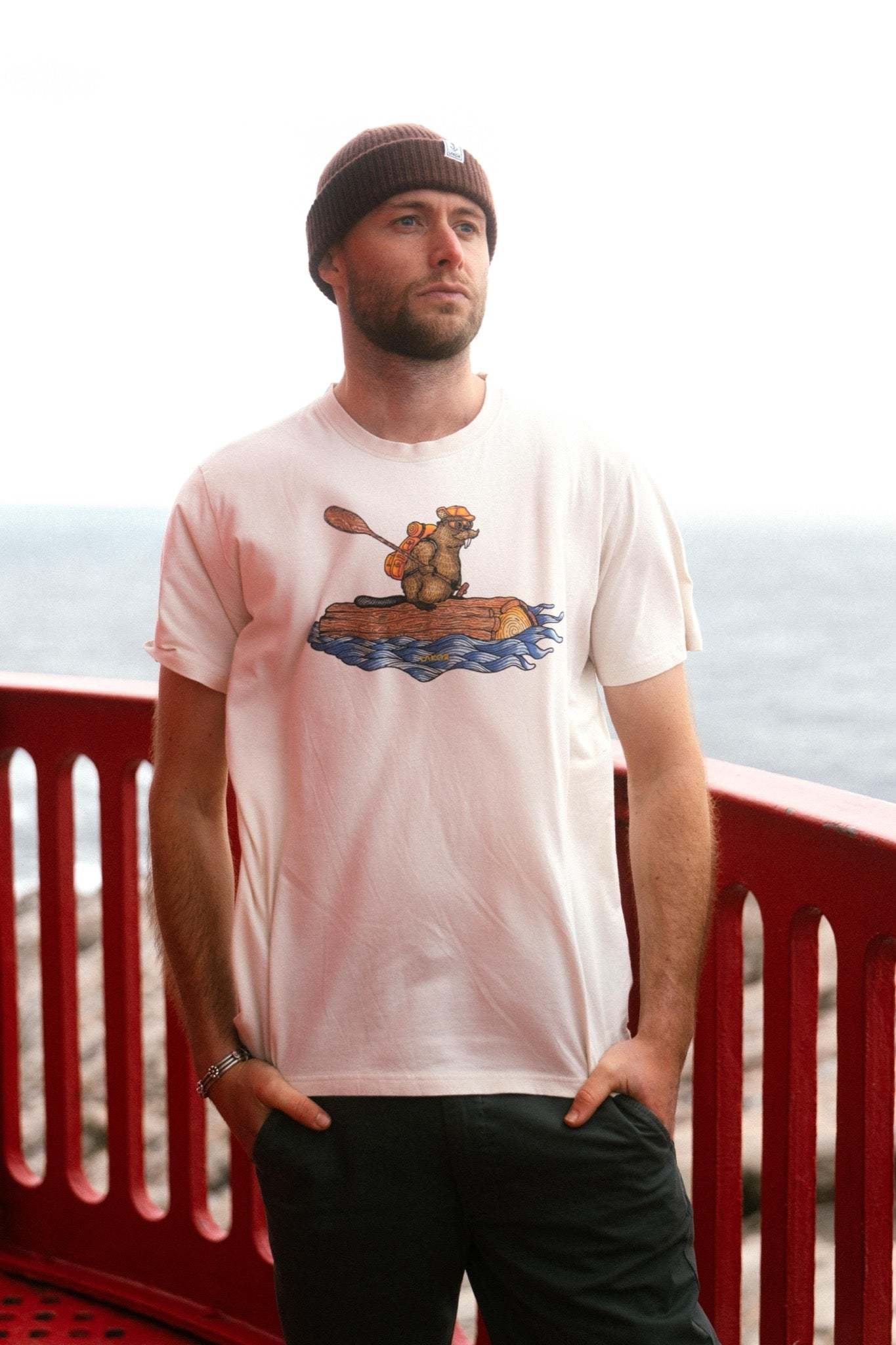Lakor Lakor, Beaver Rafting T-Shirt, rainy day, S