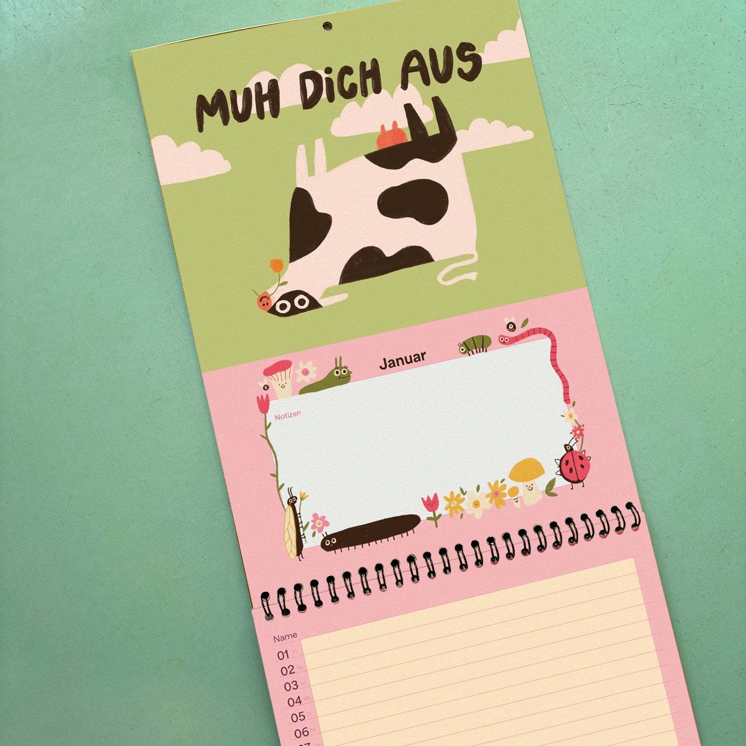 Slinga Slinga, Kalender, Planer mit Platz 2027