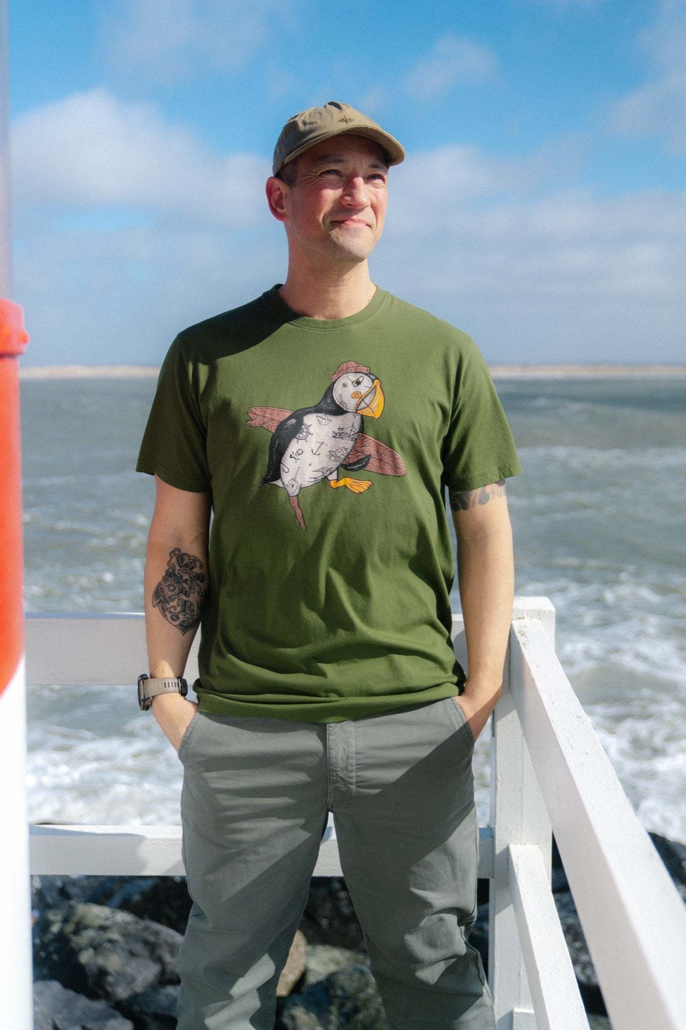 Lakor Lakor, Sea Parrot Surf T-Shirt, riffle green, L