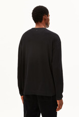 Armedangels Armedangels, Maarkos Waffle LS, black, M