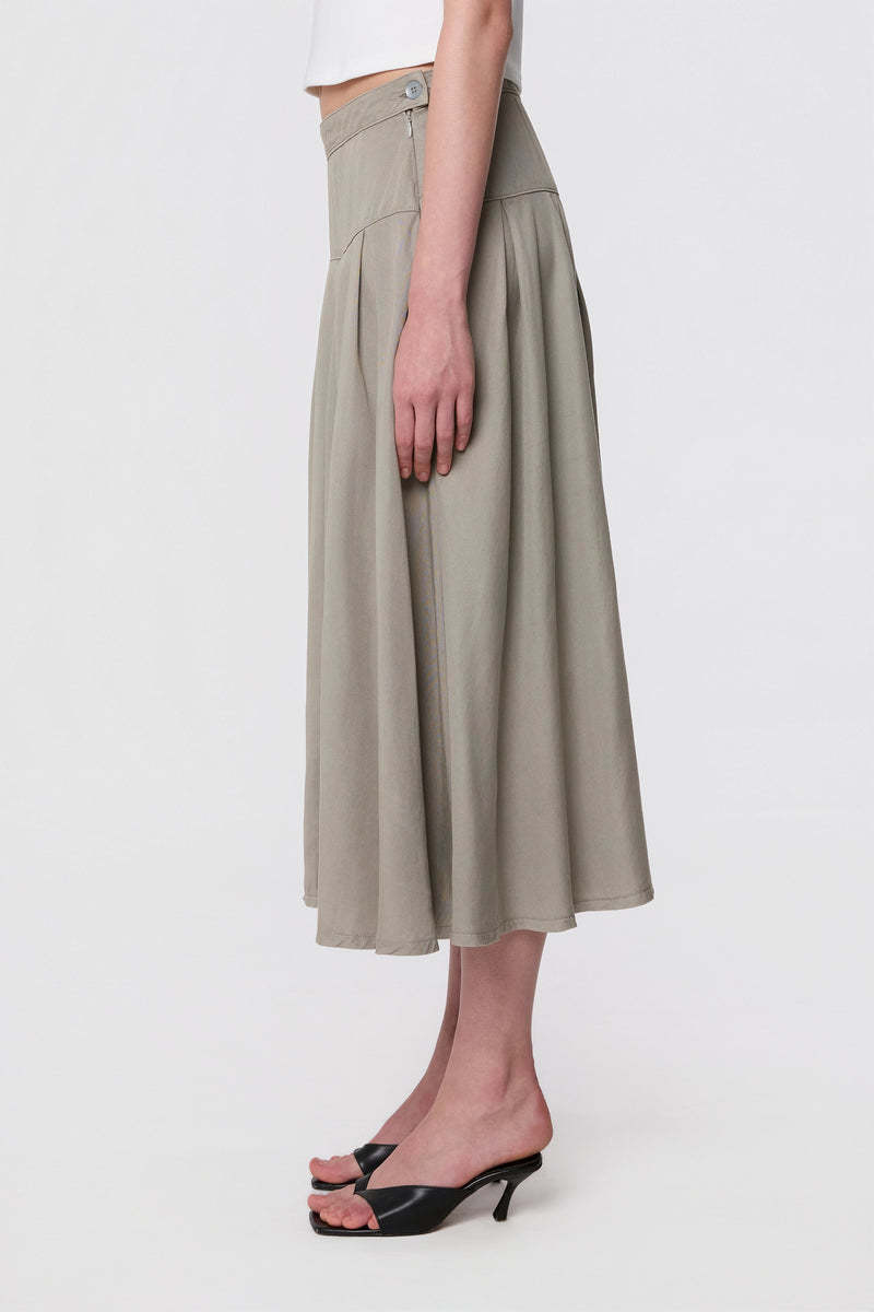 Dawn Dawn, Breeze Skirt, rock olive, S
