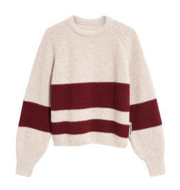 Armedangels Armedangels, Rib Striped Sweater, honey mel.-velvet red, L