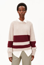 Armedangels Armedangels, Rib Striped Sweater, honey mel.-velvet red, XS