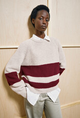 Armedangels Armedangels, Rib Striped Sweater, honey mel.-velvet red, XS
