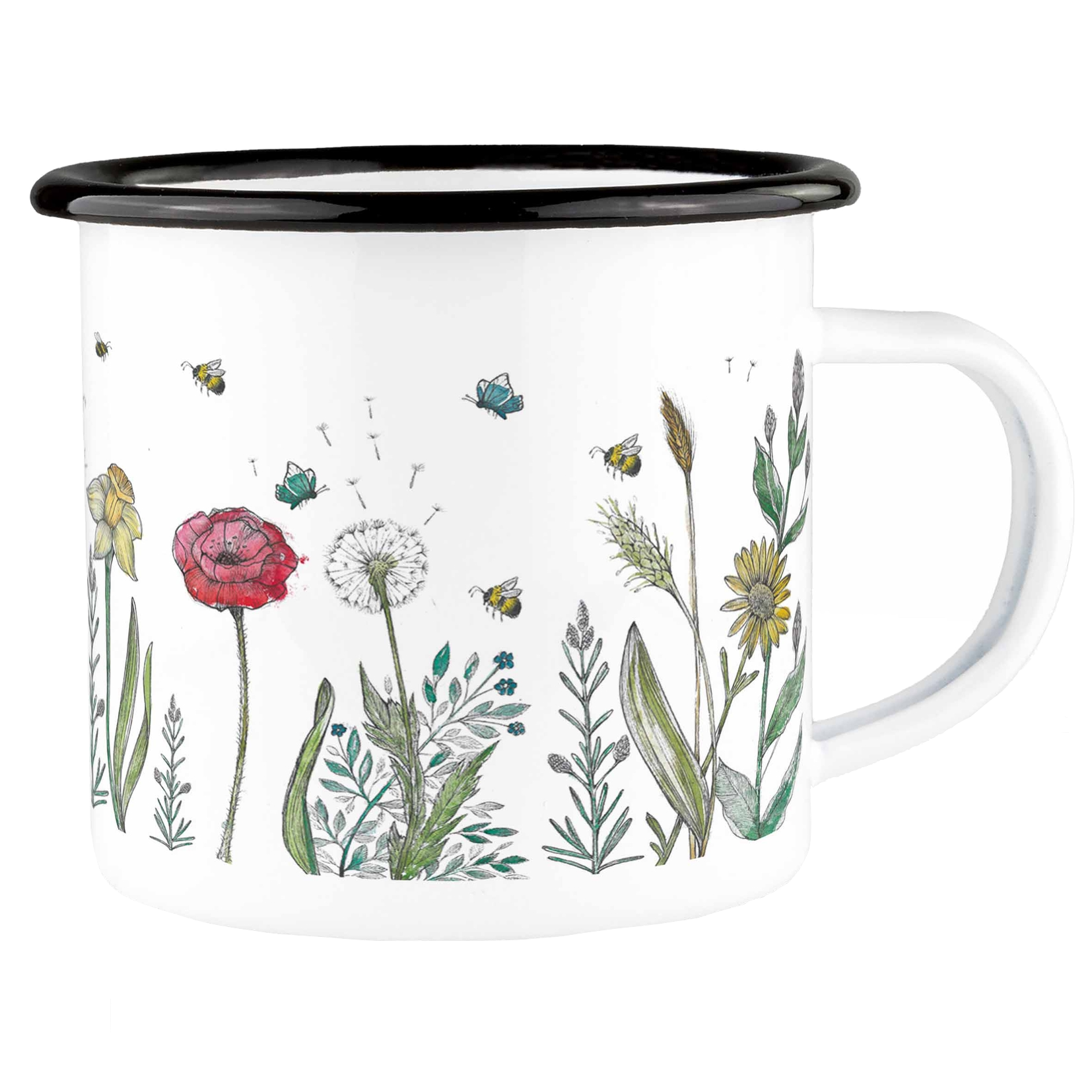 Ligarti, Enamel Mug, flower meadow