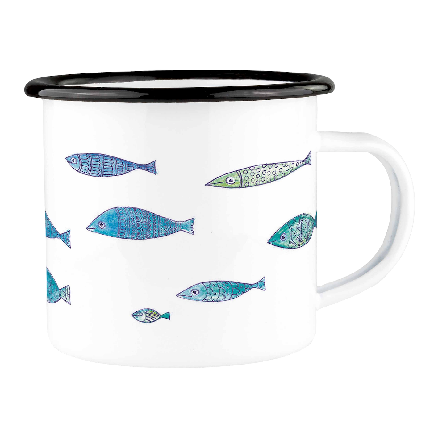Ligarti, Enamel Mug, school of fish