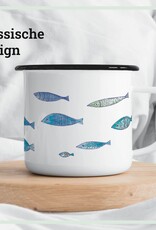 Ligarti, Enamel Mug, school of fish