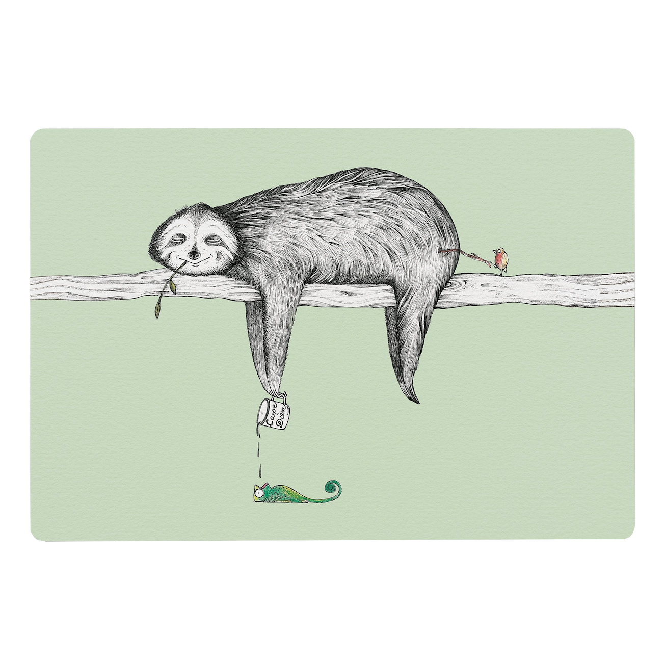 Ligarti, Holzbrettchen, sloth