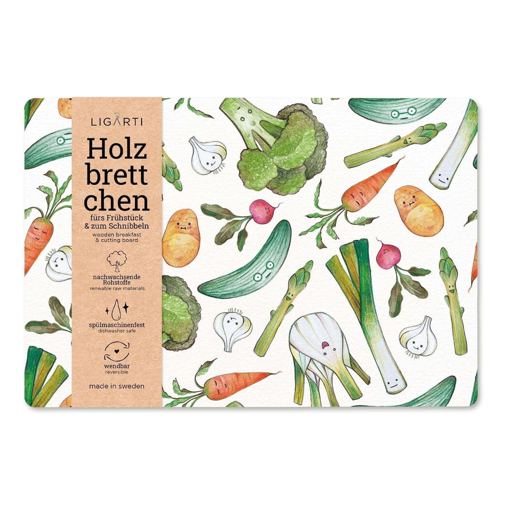 Ligarti, Holzbrettchen, vegetable bed