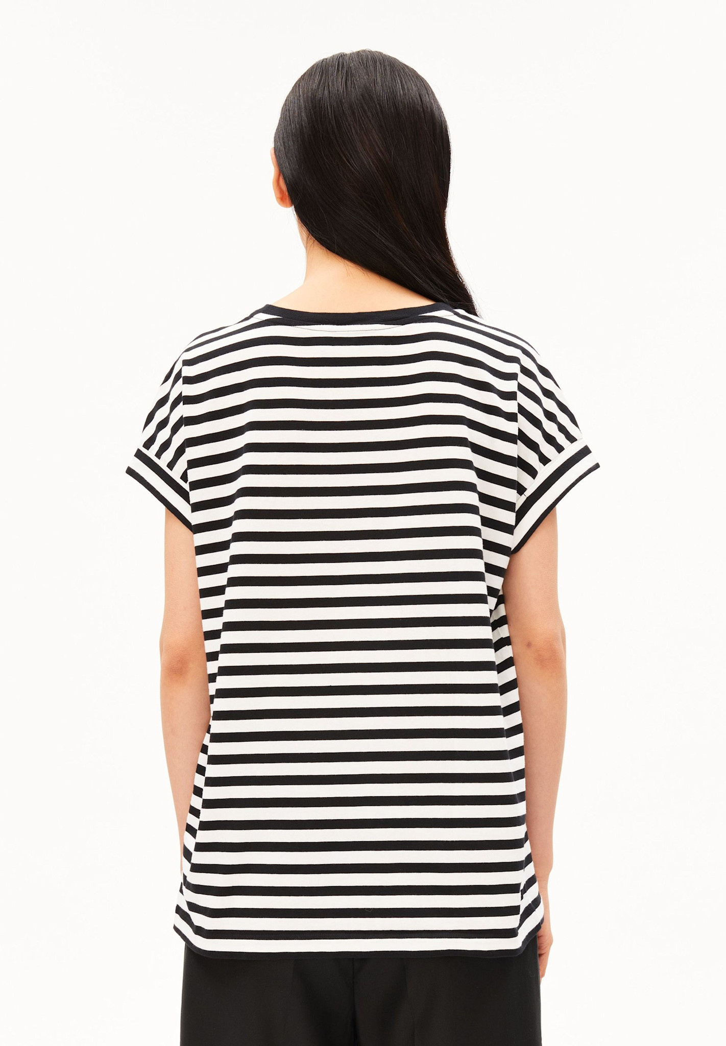 Armedangels Armedangels, Idaara Stripe, white-black, L