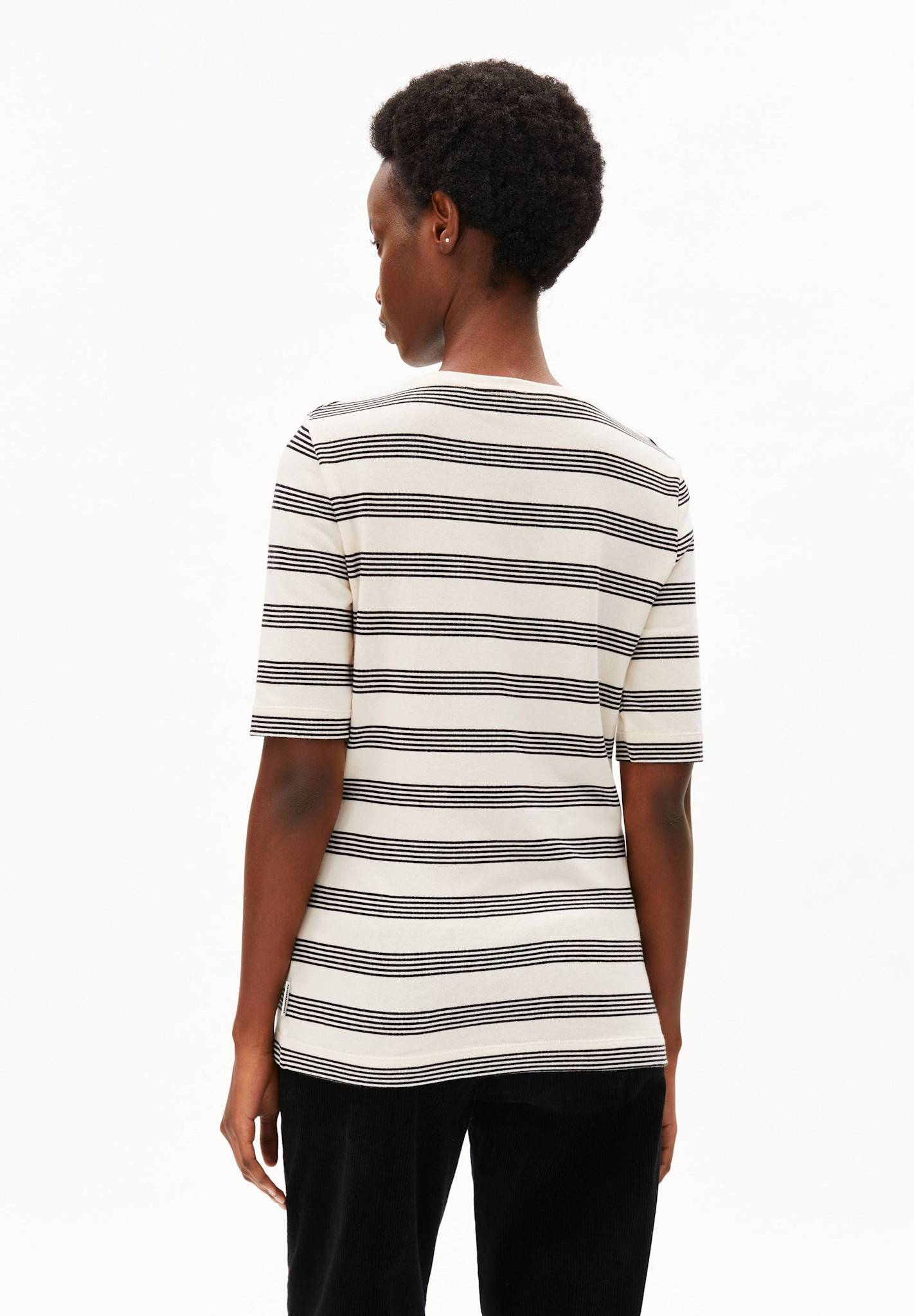 Armedangels Armedangels, Jaanisara Fine Stripe, oatmilk-black, S