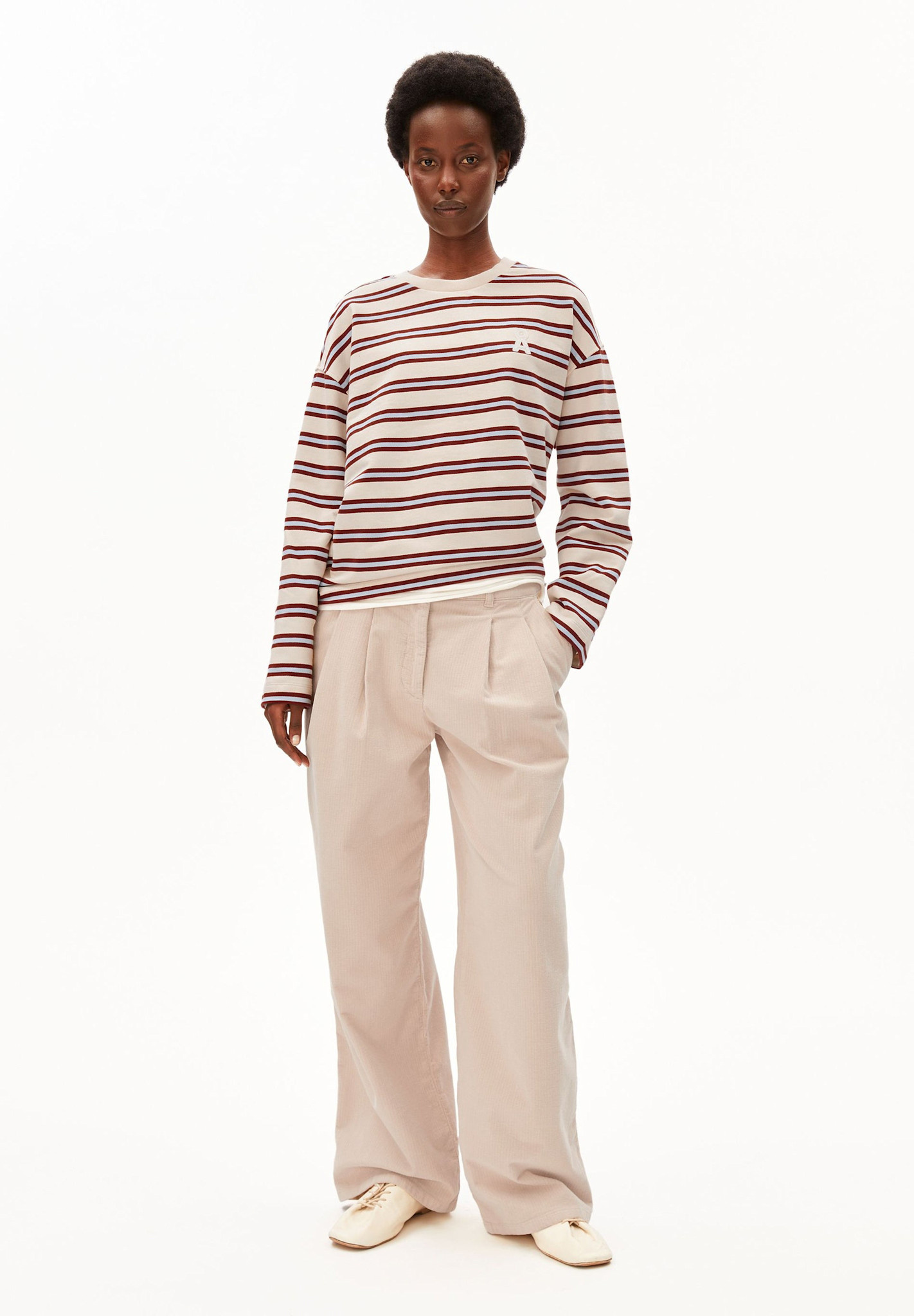 Armedangels Armedangels, Iconic Å Frankaa Bold, undyed-velvet red-soft blue, XS