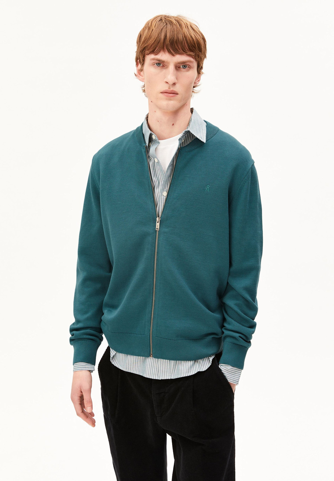 Armedangels Armedangels, Agaamon Knit Jacket, petrol velvet, S