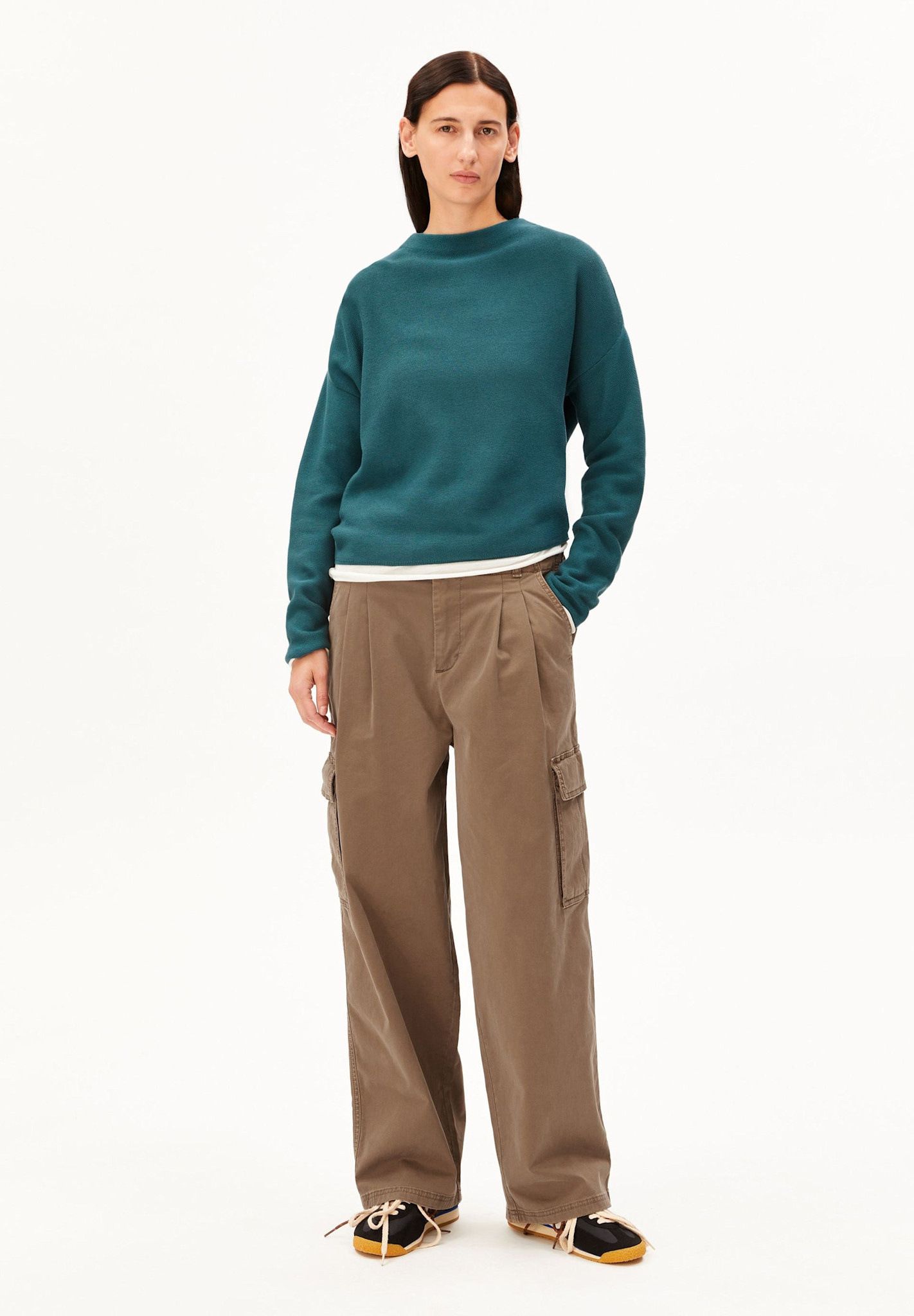Armedangels Armedangels, Merinaa, petrol velvet, S