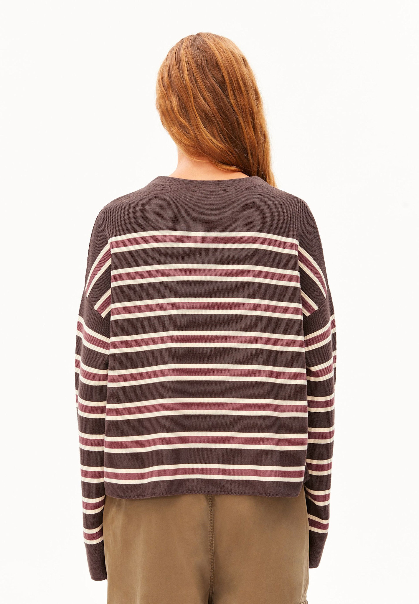 Armedangels Armedangels, Merinaa Striped, claystone-velvet ember, L