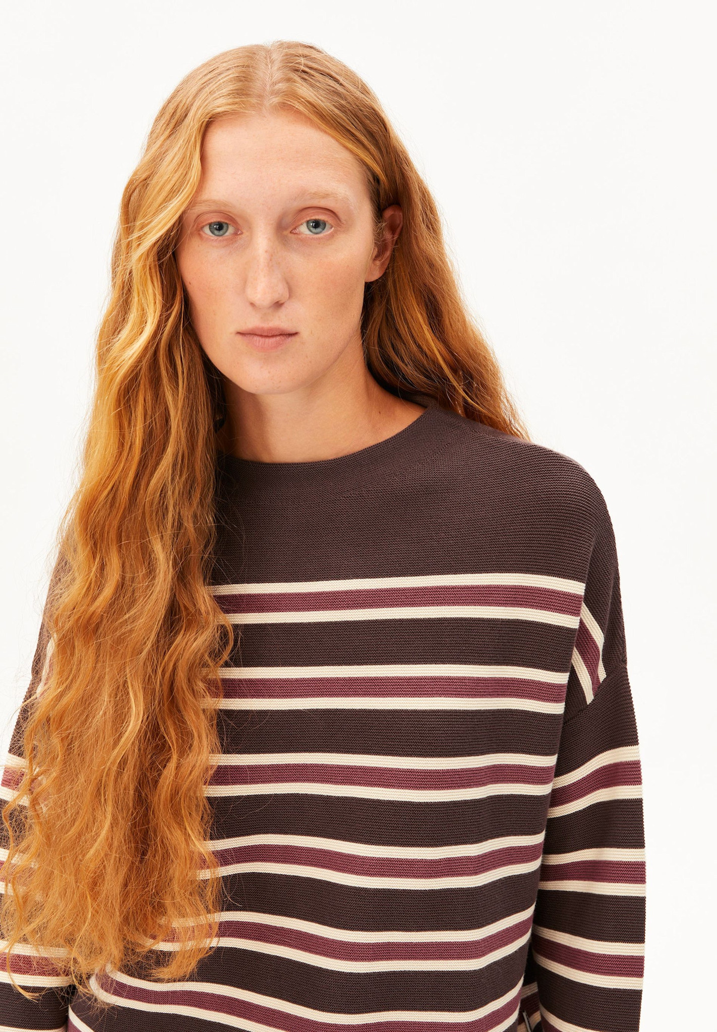 Armedangels Armedangels, Merinaa Striped, claystone-velvet ember, L