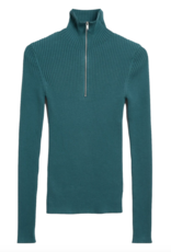 Armedangels Armedangels, Cotton Knit Troyer, petrol velvet, L