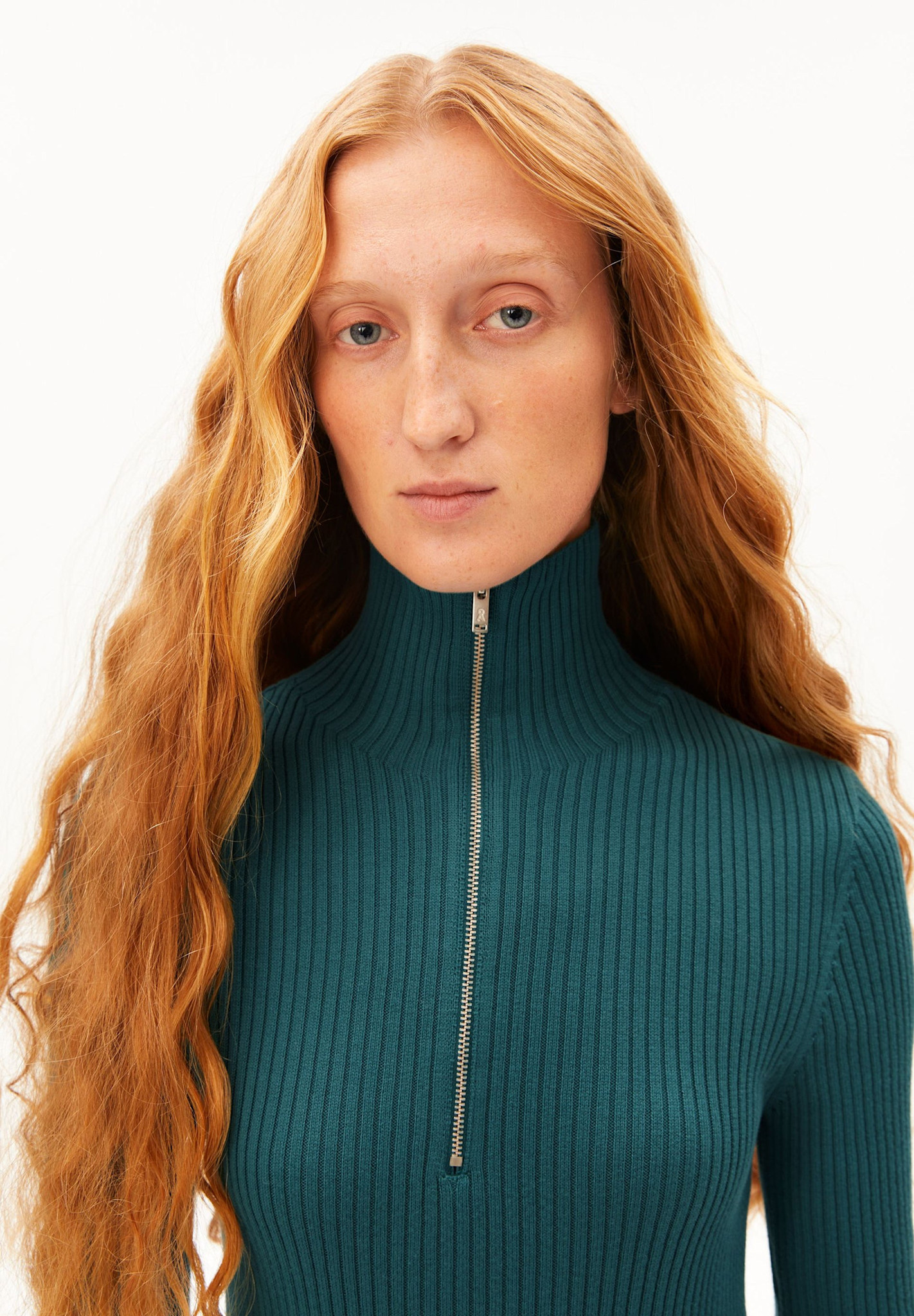 Armedangels Armedangels, Cotton Knit Troyer, petrol velvet, L