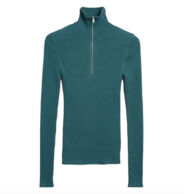 Armedangels Armedangels, Cotton Knit Troyer, petrol velvet, XS