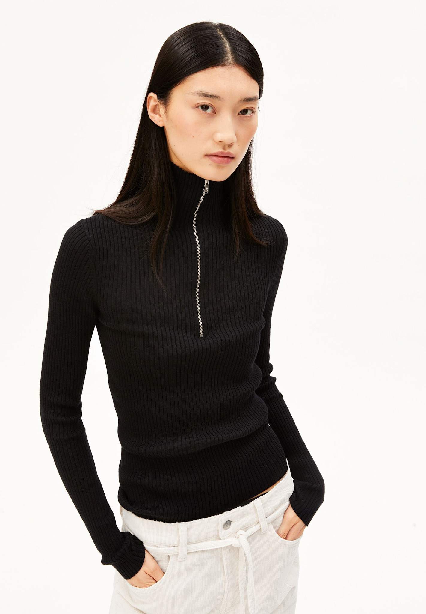 Armedangels Armedangels, Cotton Knit Troyer, black, S