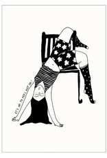 helen b helen b, Postkarte, drama on a chair