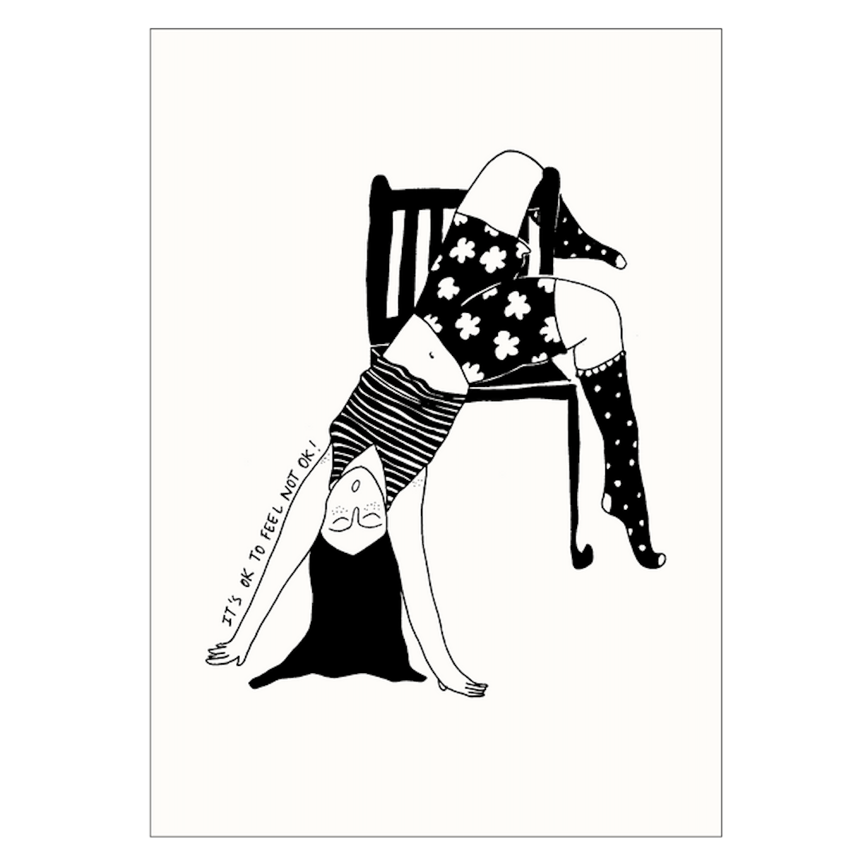 helen b helen b, Postkarte, drama on a chair