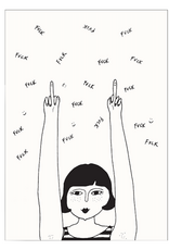 helen b helen b, Postkarte, fuck fuck fuck