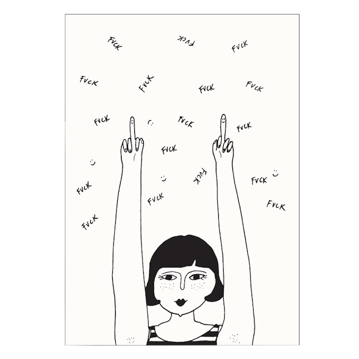 helen b helen b, Postkarte, fuck fuck fuck