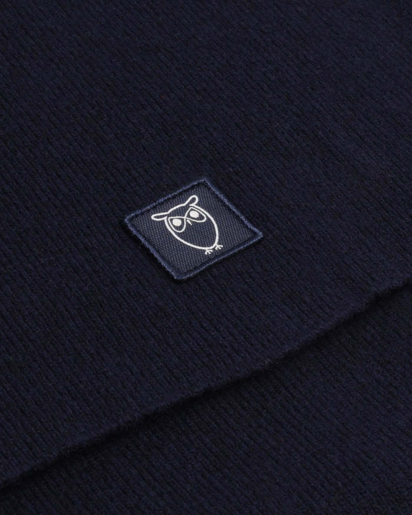 KnowledgeCotton Apparel KnowledgeCotton, Lambswool Scarf, total eclipse