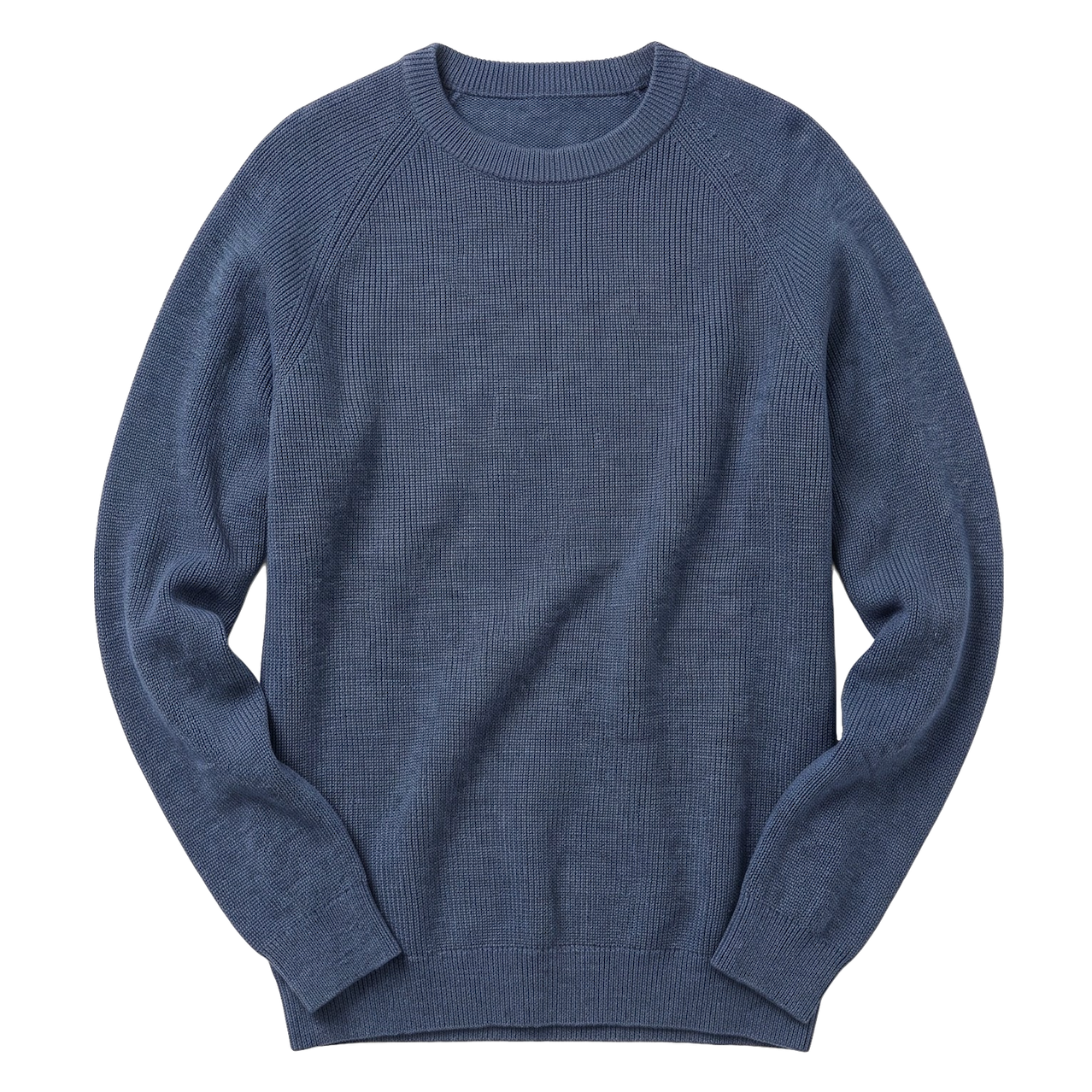 KnowledgeCotton Apparel KnowledgeCotton, O-Neck Merino Wool, vintage indigo, XL