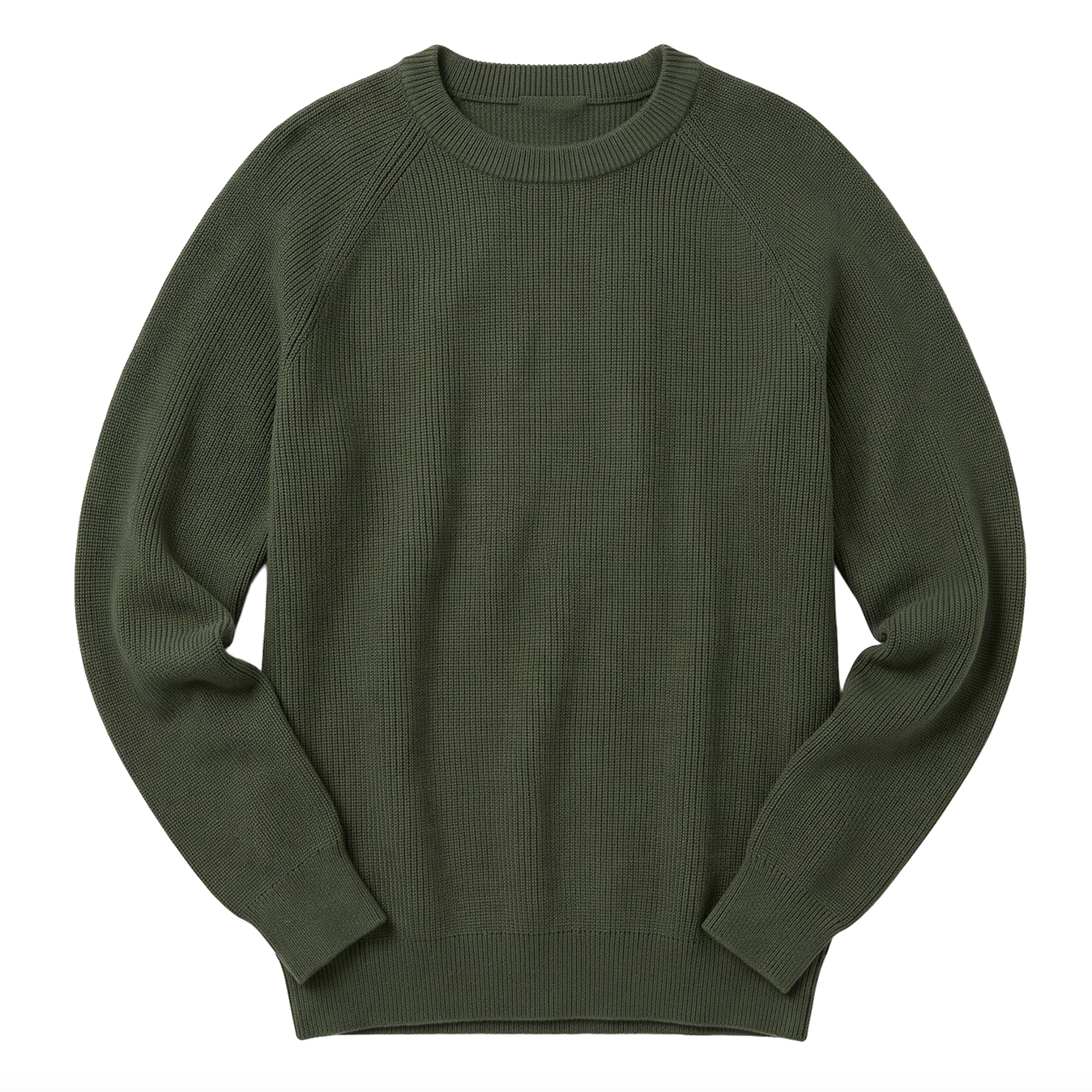 KnowledgeCotton Apparel KnowledgeCotton, O-Neck Merino Wool, burned olive, XL