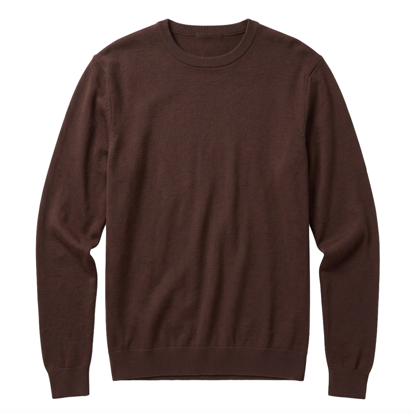 KnowledgeCotton Apparel KnowledgeCotton, Merino Crew Neck, chocolate, M