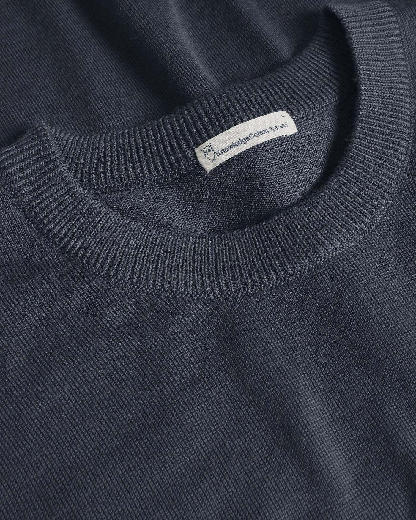 KnowledgeCotton Apparel KnowledgeCotton, Merino Crew Neck, vintage indigo, XL