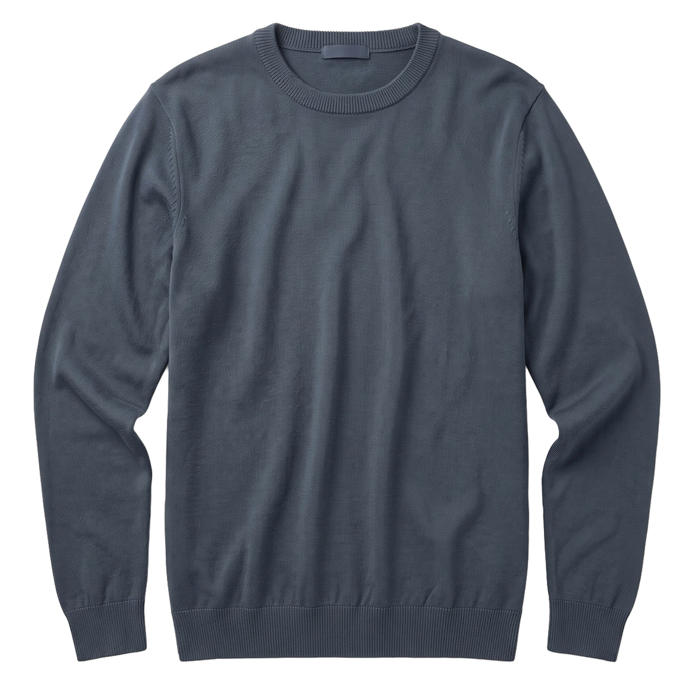 KnowledgeCotton Apparel KnowledgeCotton, Merino Crew Neck, vintage indigo, S