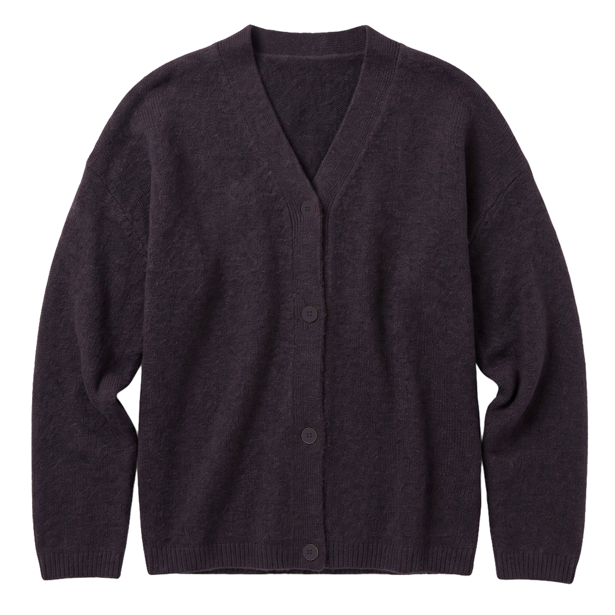 KnowledgeCotton Apparel KnowledgeCotton, Soufflé Yarn Cardigan, black jet, XS