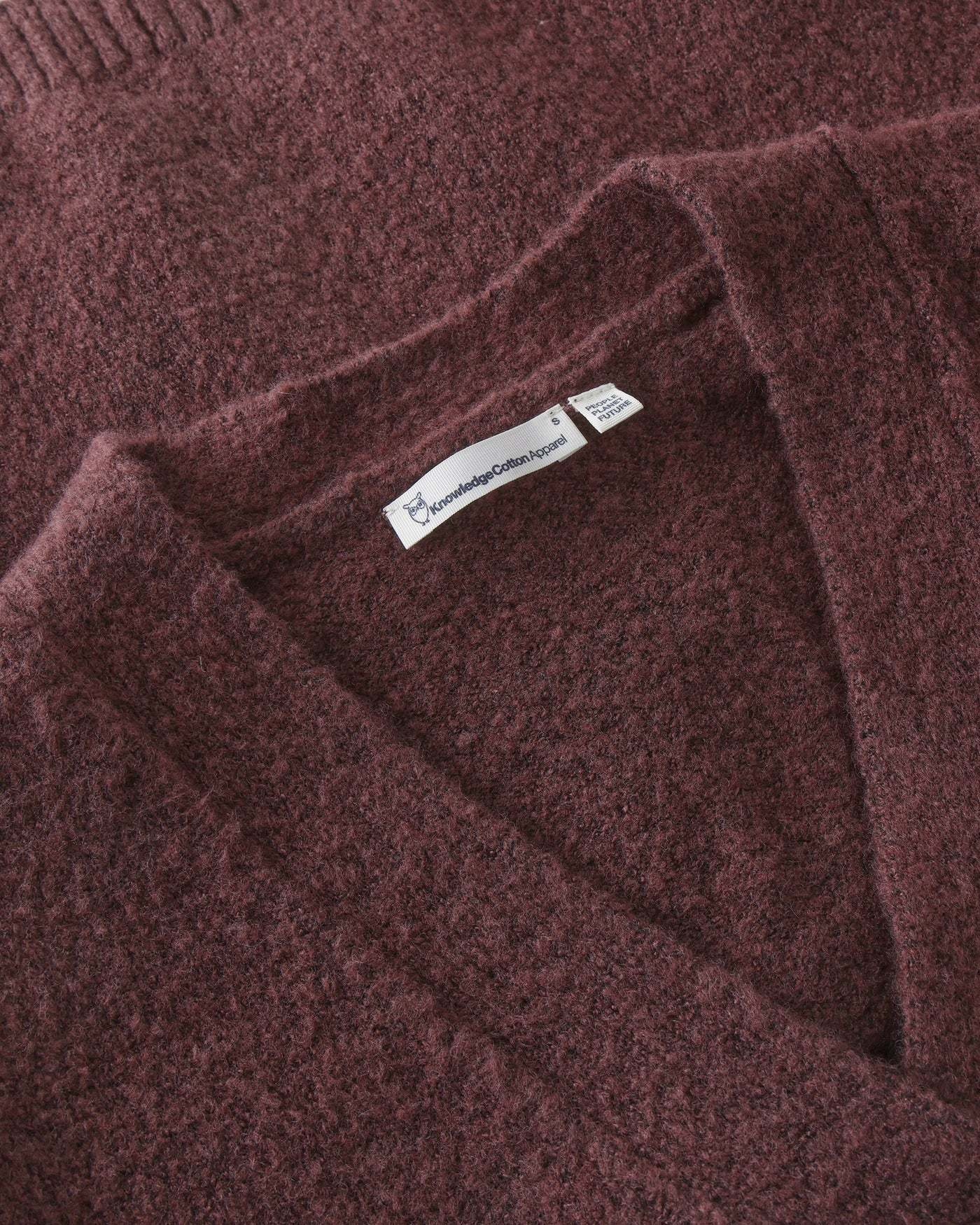 KnowledgeCotton Apparel KnowledgeCotton, Soufflé Yarn Cardigan, burgundy, S