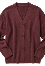 KnowledgeCotton Apparel KnowledgeCotton, Soufflé Yarn Cardigan, burgundy, XS