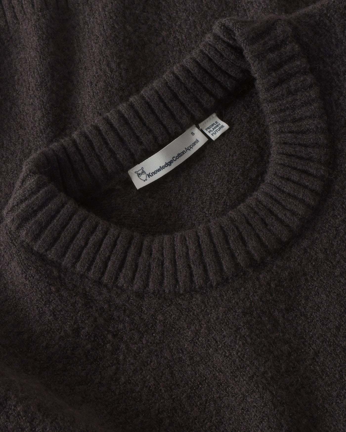 KnowledgeCotton Apparel KnowledgeCotton, Soufflé Yarn Sweater, chocolate, M