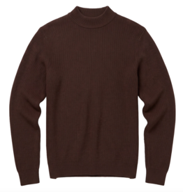 KnowledgeCotton Apparel KnowledgeCotton, Merino Rib Mock Neck, chocolate, L