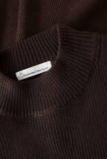 KnowledgeCotton Apparel KnowledgeCotton, Merino Rib Mock Neck, chocolate, M