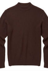 KnowledgeCotton Apparel KnowledgeCotton, Merino Rib Mock Neck, chocolate, XS