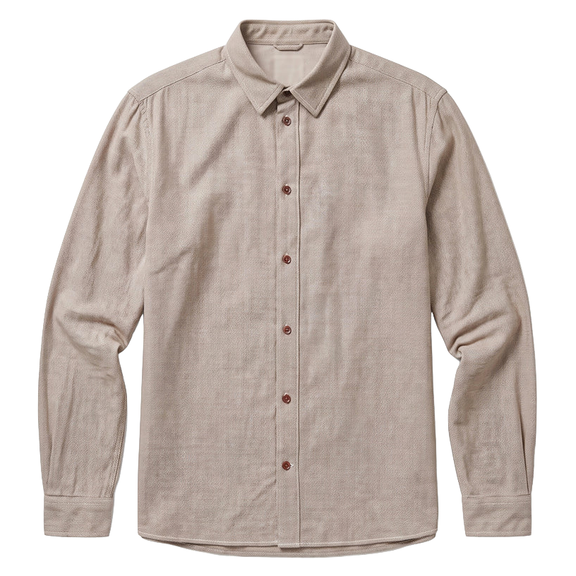 KnowledgeCotton Apparel KnowledgeCotton, Dune Reg Flannel, demitasse, L