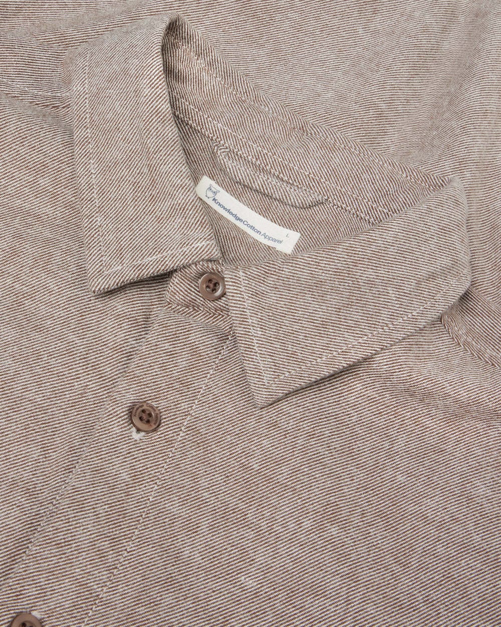 KnowledgeCotton Apparel KnowledgeCotton, Dune Reg Flannel, demitasse, M