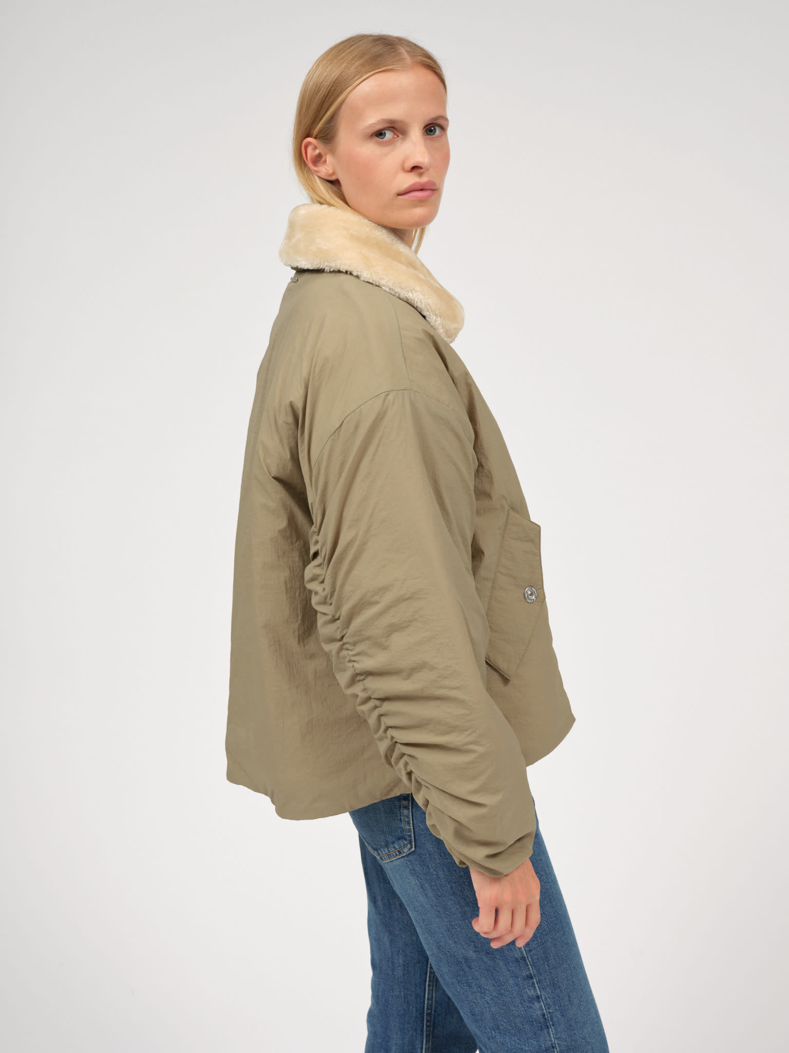 Embassy of Bricks and Logs Embassy of Bricks and Logs, Camden Bomber, faded olive, S