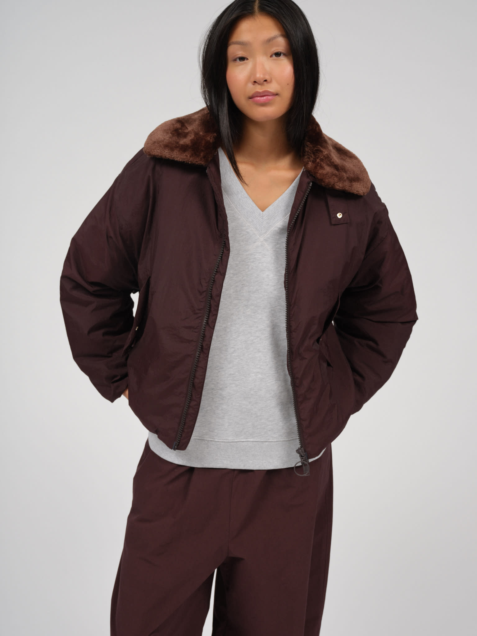 Embassy of Bricks and Logs Embassy of Bricks and Logs, Camden Bomber, dark brown, L